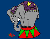 Disegno Elefante in scena  pitturato su lavinia2