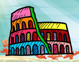 Disegno Anfiteatro romano pitturato su alessia5