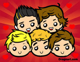 Disegno One Direction 2 pitturato su nemi