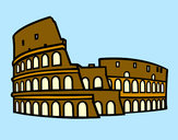 Disegno Colosseo romano pitturato su Greta945