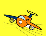 Disegno Aereo in fase di atterraggio  pitturato su samuel5
