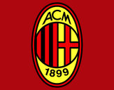 Disegno Stemma del AC Milan pitturato su milena
