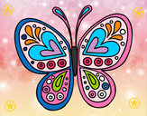 Disegno Mandala farfalla pitturato su Amelia