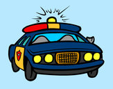 Disegno Auto della polizia pitturato su kkpier1