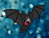 Disegno Pipistrello felice pitturato su Amelia