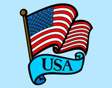 Disegno Bandiera degli Stati Uniti pitturato su Erika0