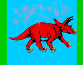 Disegno Triceratops pitturato su matgiulia