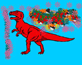 Disegno Tyrannosaurus Rex  pitturato su matgiulia