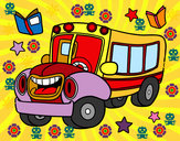 Disegno Autobus animato pitturato su Sabrina