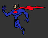 Disegno Supereroi potente pitturato su ChiccoR