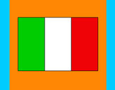 Disegno Italia pitturato su mick