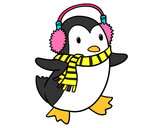 Disegno Pinguino con la sciarpa pitturato su MartinXX