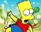 Disegno Bart 2 pitturato su Camilla-