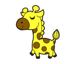 Disegno Giraffa vanitosa pitturato su GABRIEL17