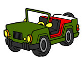 Disegno Jeep pitturato su carl
