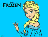 Disegno Elsa di Frozen pitturato su Bianca03