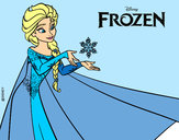 Disegno Frozen Elsa pitturato su Bianca03