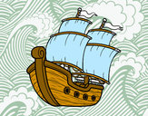 Disegno Barca a vela pitturato su gabry73