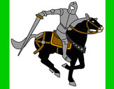 Disegno Cavaliere a cavallo IV pitturato su gabry73