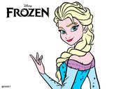 Disegno Elsa di Frozen pitturato su melissa09