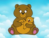 Mamma orsa e piccolo orso