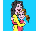 Madre e figlia abbracciate