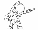 Astronauta con razzo