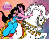 Aladdin - Aladdin e Jasmine a cavallo