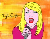 Disegno Taylor Swift cantando pitturato su alessia07