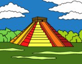 Disegno Piramide di Chichén Itzá pitturato su Achille