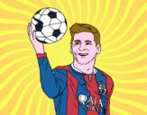 Disegno Lionel Messi pitturato su Alessia02