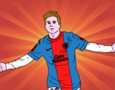Disegno Messi pitturato su Alessia02
