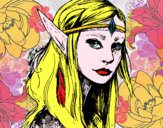 Disegno Principessa elfo pitturato su Alessia02
