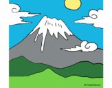 Disegno Monte Fuji pitturato su Stefy67