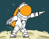 Astronauta con razzo