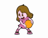 Bambina con una palla