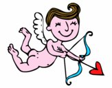 Cupido felice con freccia