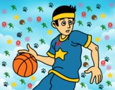 Giovane giocatore di basket