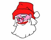 Disegno Il viso Babbo Natale pitturato su rebecca24