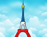Disegno La torre Eiffel pitturato su amirotto