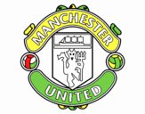 Disegno Stemma del Manchester United FC pitturato su emilio