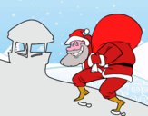 Babbo Natale e camino