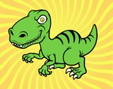 Disegno Dinosauro velociraptor pitturato su bb10
