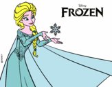 Disegno Frozen Elsa pitturato su samantha