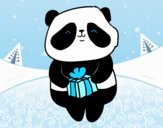 Panda con il regalo
