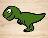 Disegno Giovane Tirannosauro rex pitturato su bb10