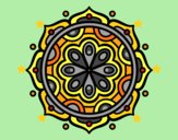 Disegno Mandala a meditare pitturato su gaga