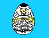 Uovo di Pasqua con stampa floreale