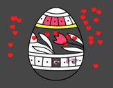 Uovo di Pasqua con tulipani