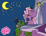 Disegno Principessa Luna  My Little Pony pitturato su gaga